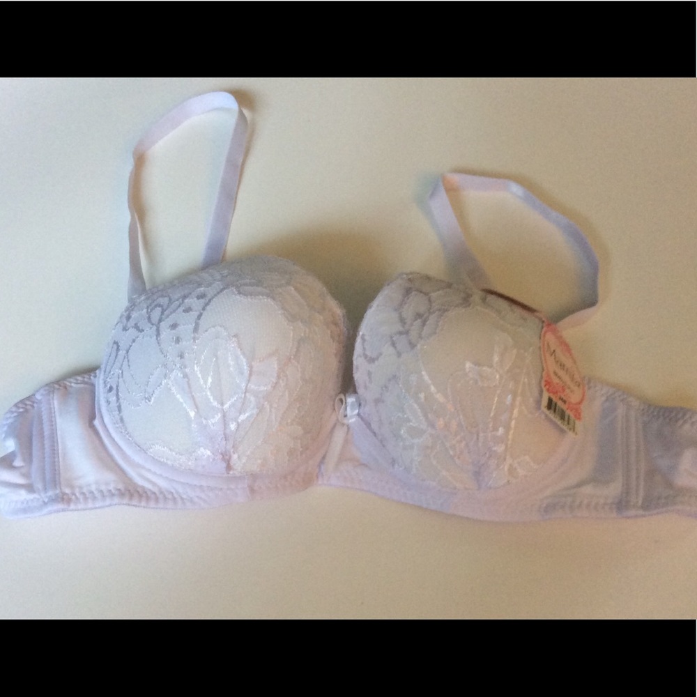 Ladies Floral Lace Detail Push Up Bra 36B